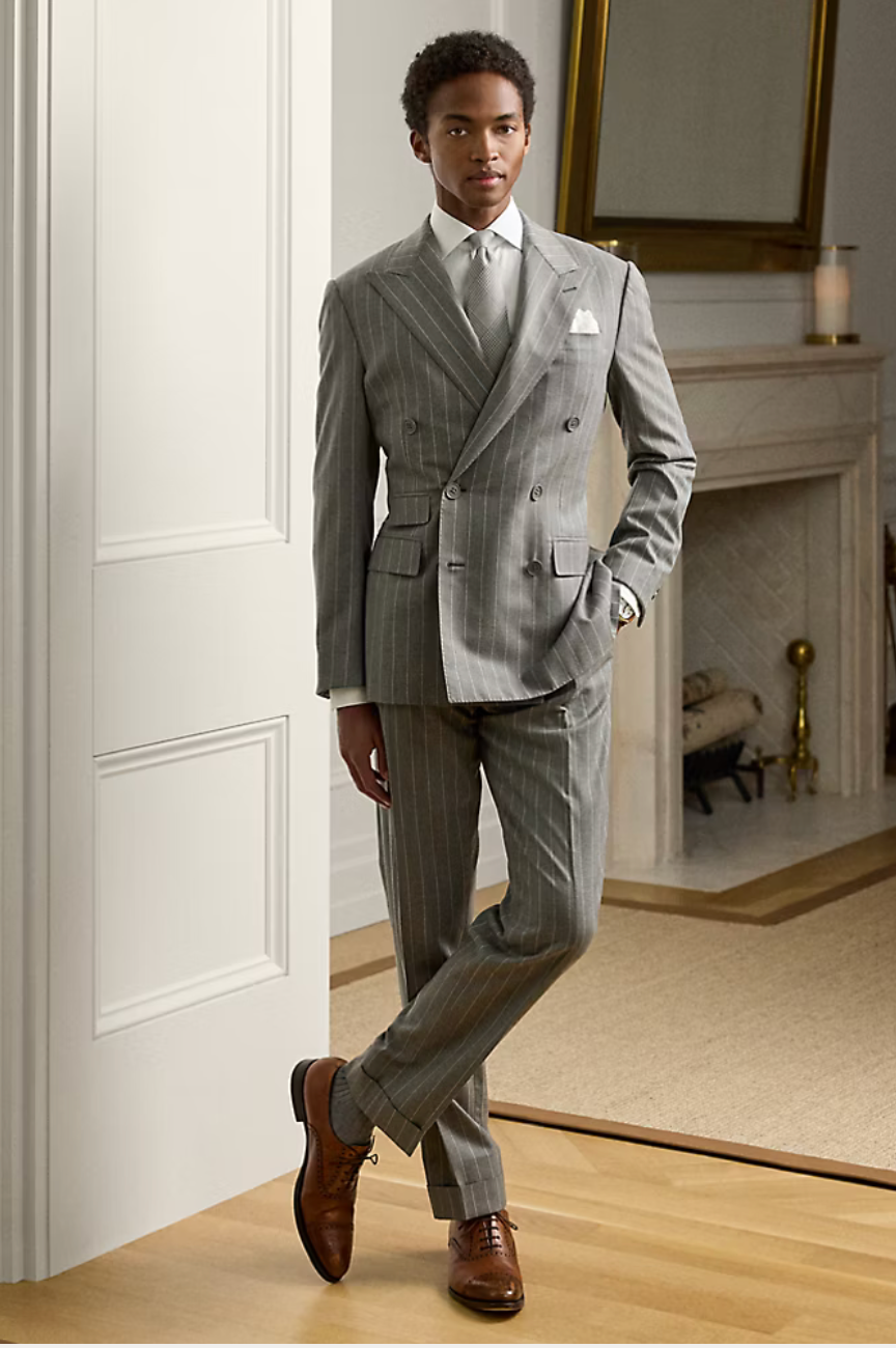 Kent Hand-Tailored Pinstripe Wool Suit