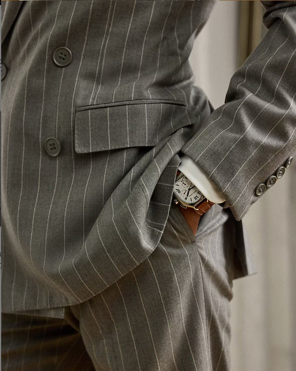 Kent Hand-Tailored Pinstripe Wool Suit