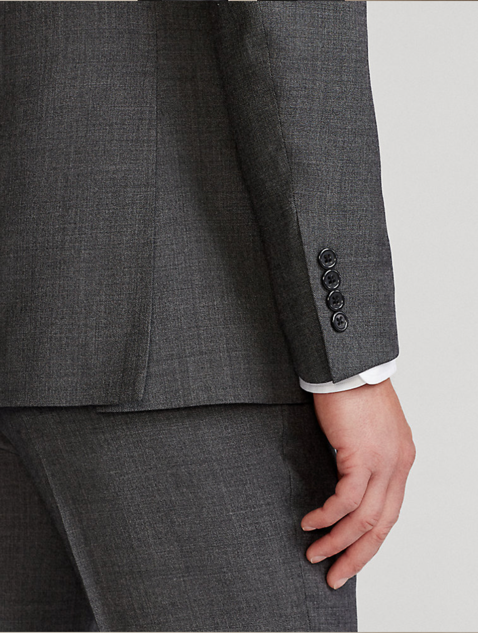 Polo Tailored Fit Wool Sharkskin Suit