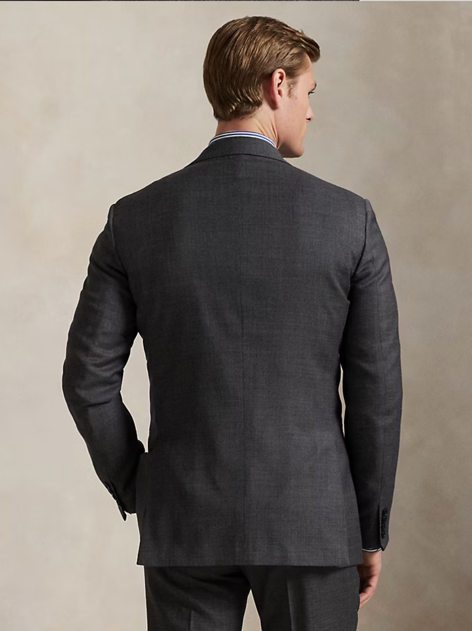 Polo Tailored Fit Wool Sharkskin Suit
