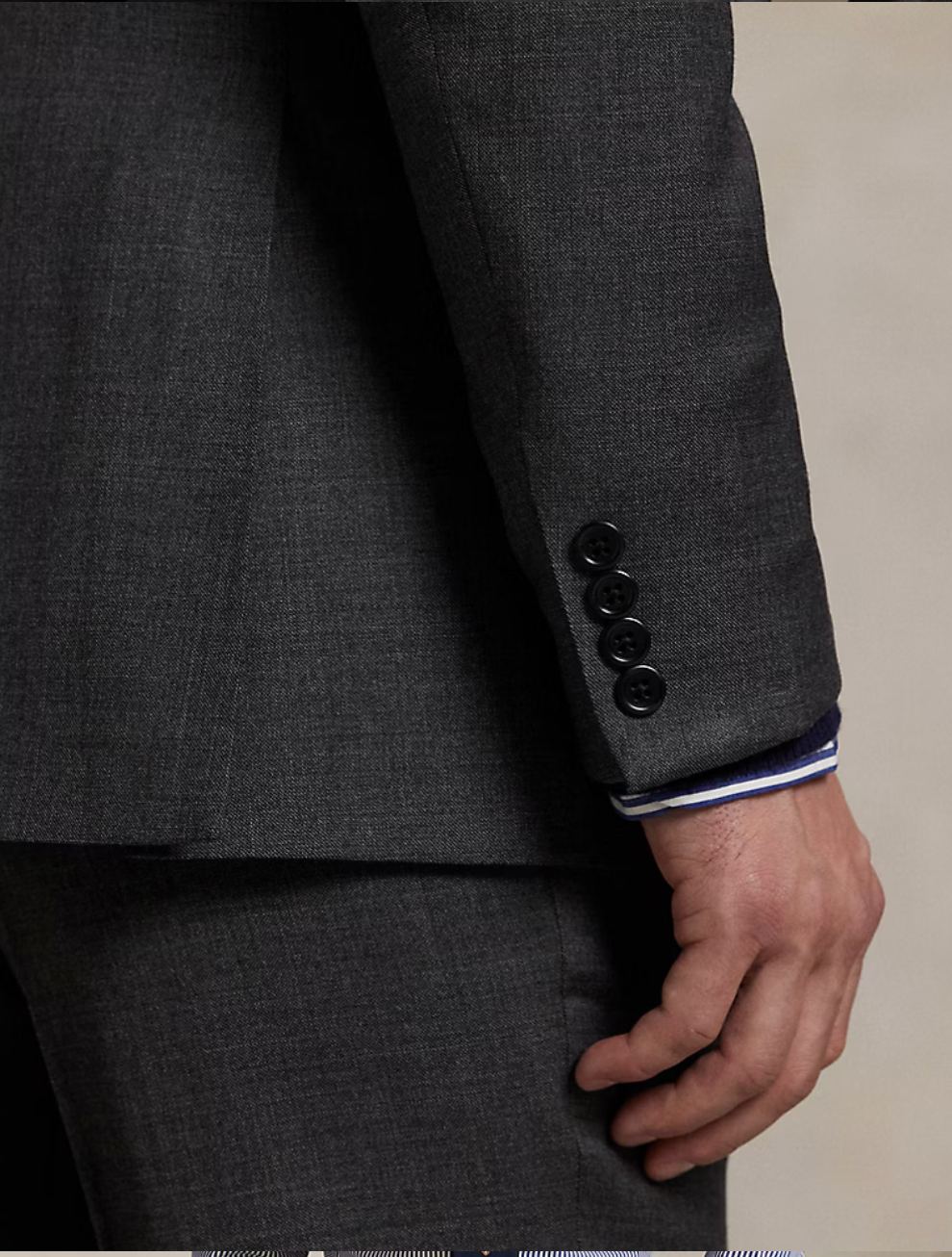 Polo Tailored Fit Wool Sharkskin Suit