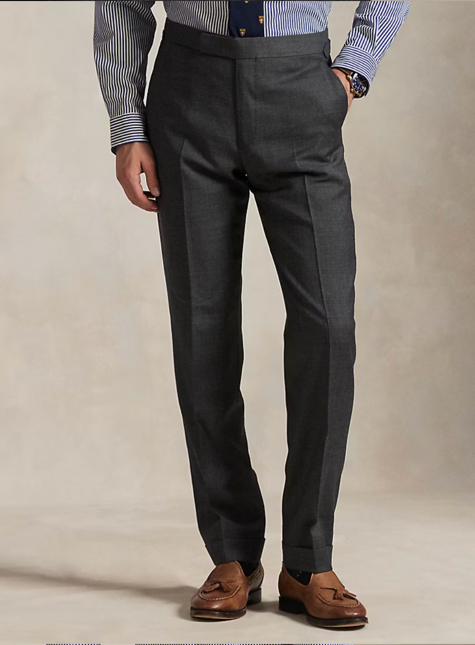 Polo Tailored Fit Wool Sharkskin Suit