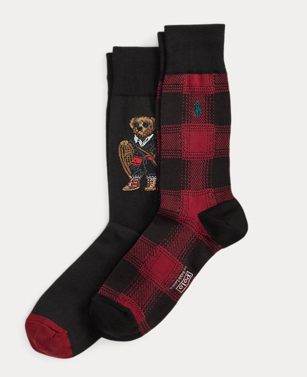 Polo Bear & Plaid Trouser Sock 2-Pack