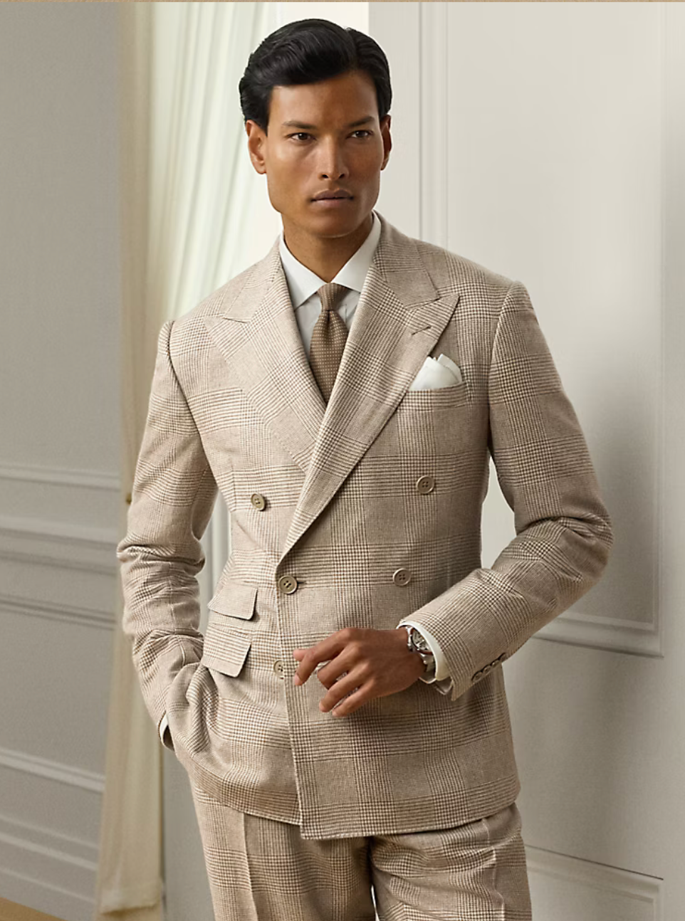 Kent Hand-Tailored Glen Plaid Suit