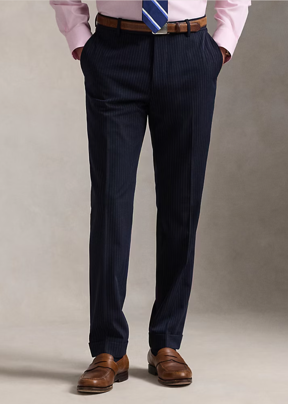 Striped Performance Twill Suit Trouser
