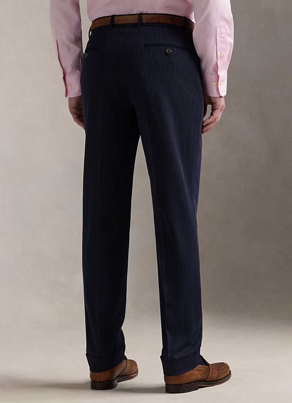 Striped Performance Twill Suit Trouser