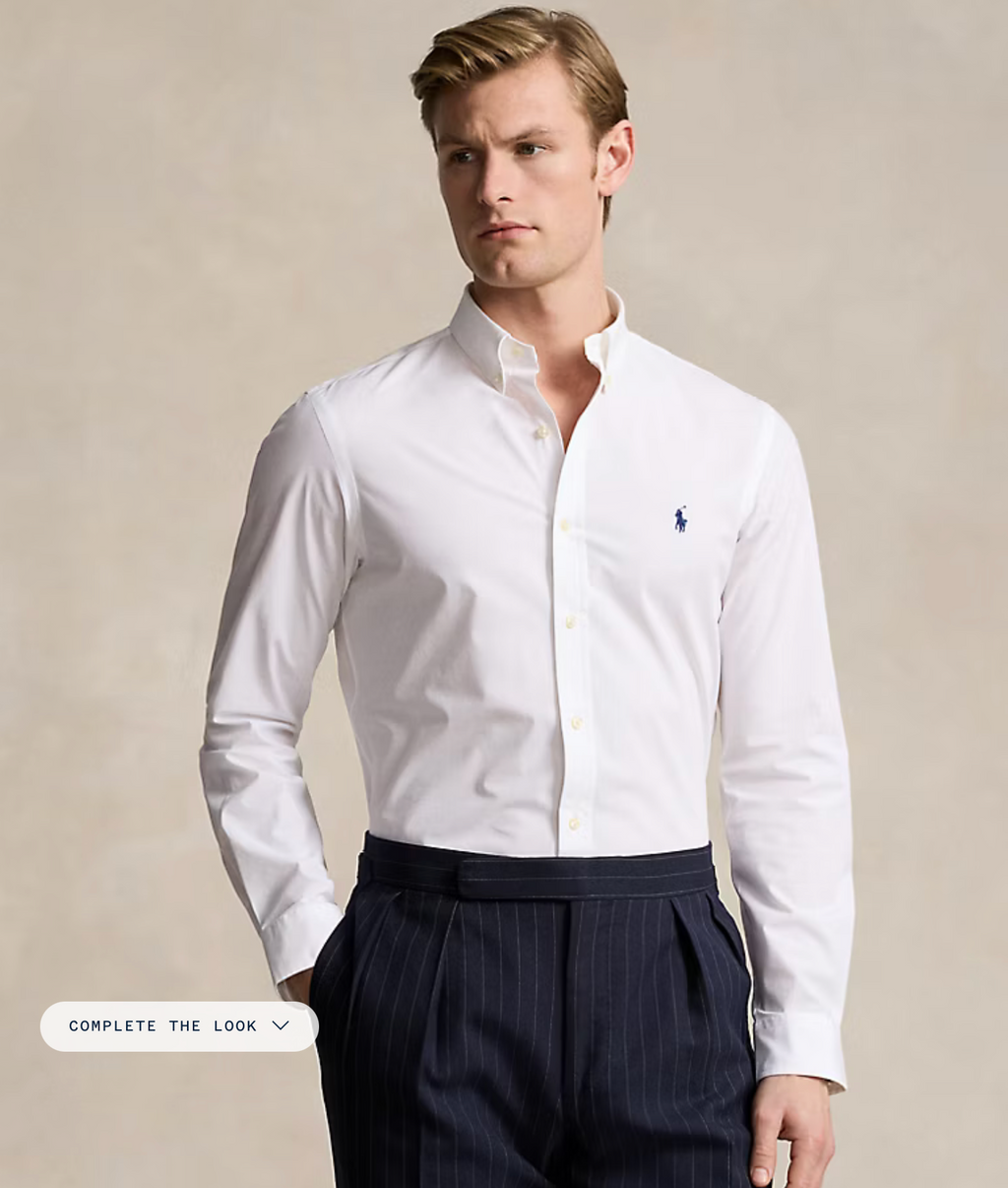 Slim Fit Stretch Poplin Shirt