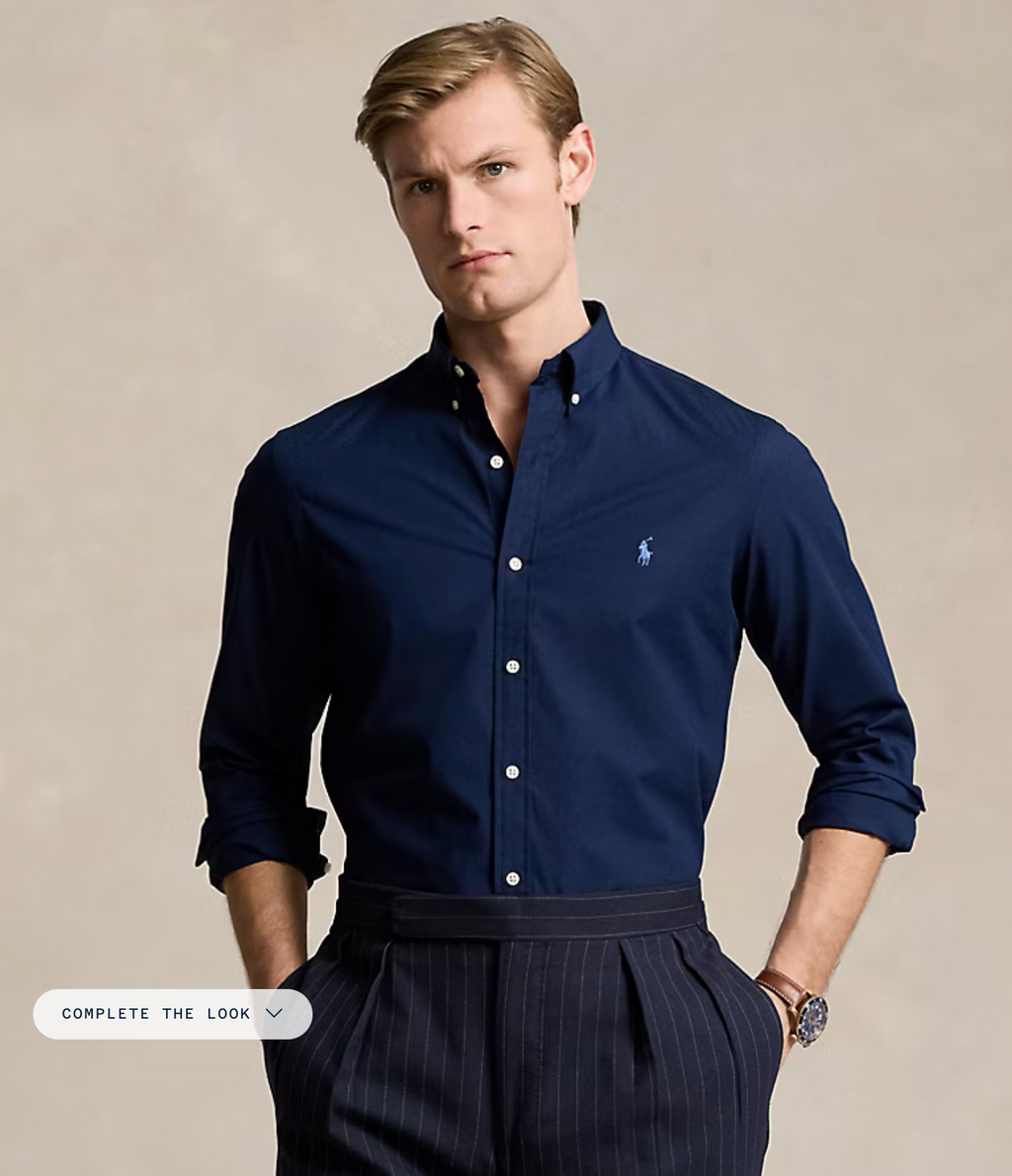 Slim Fit Stretch Poplin Shirt