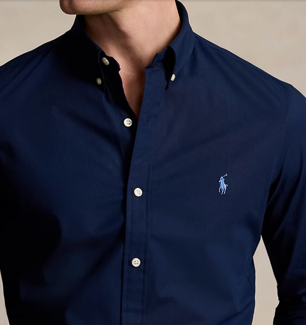 Slim Fit Stretch Poplin Shirt