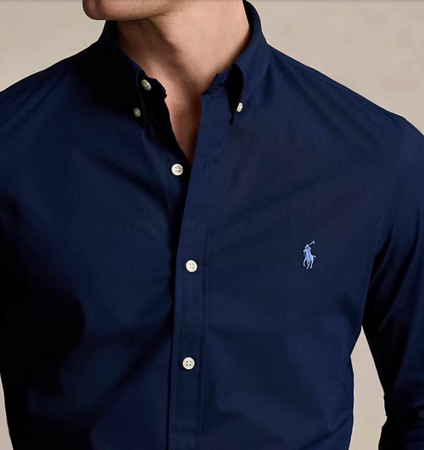 Slim Fit Stretch Poplin Shirt