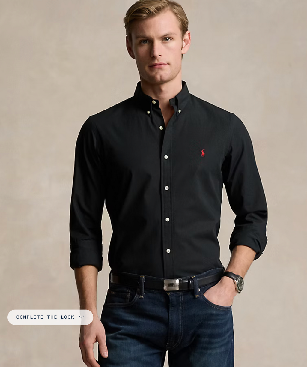 Slim Fit Stretch Poplin Shirt