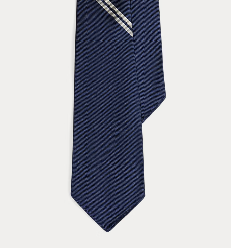 Vintage-Inspired Crest Silk Tie