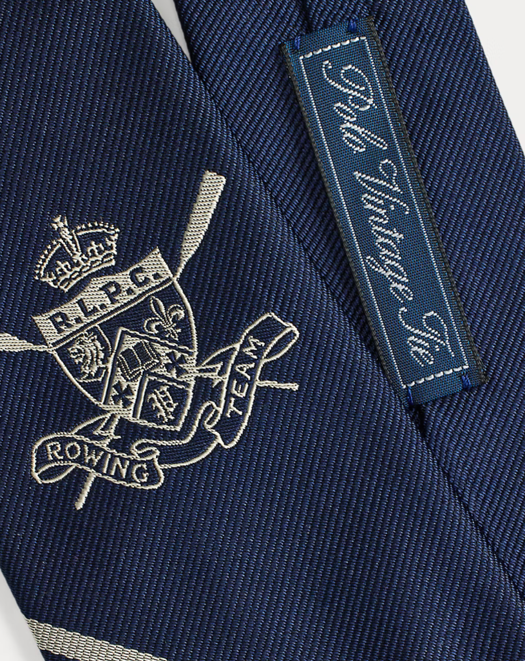 Vintage-Inspired Crest Silk Tie