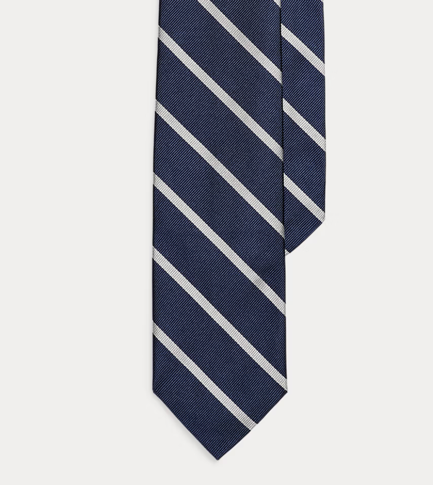 Striped Silk Repp Tie