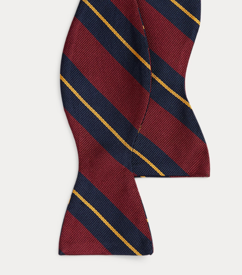 Striped Silk Repp Bow Tie