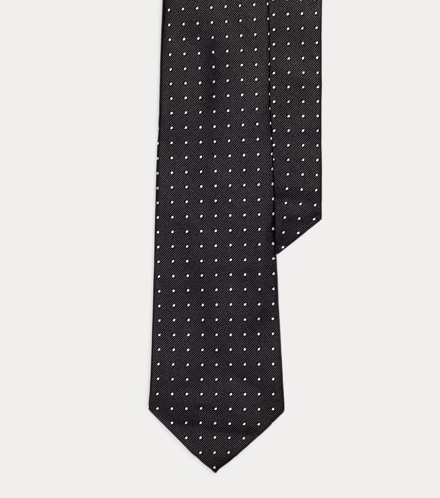 Polka Dot Silk Repp Tie