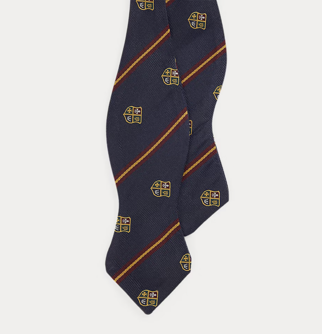 Striped Silk Club Bow Tie