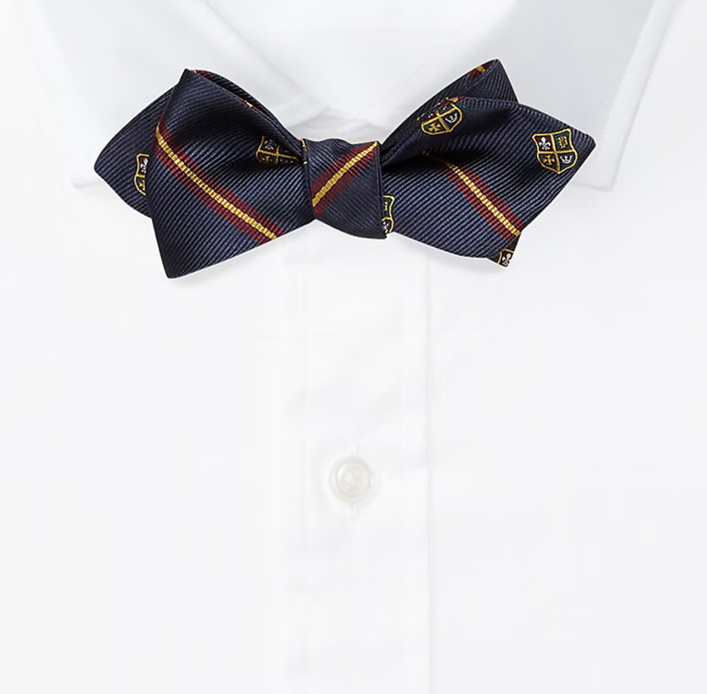 Striped Silk Club Bow Tie
