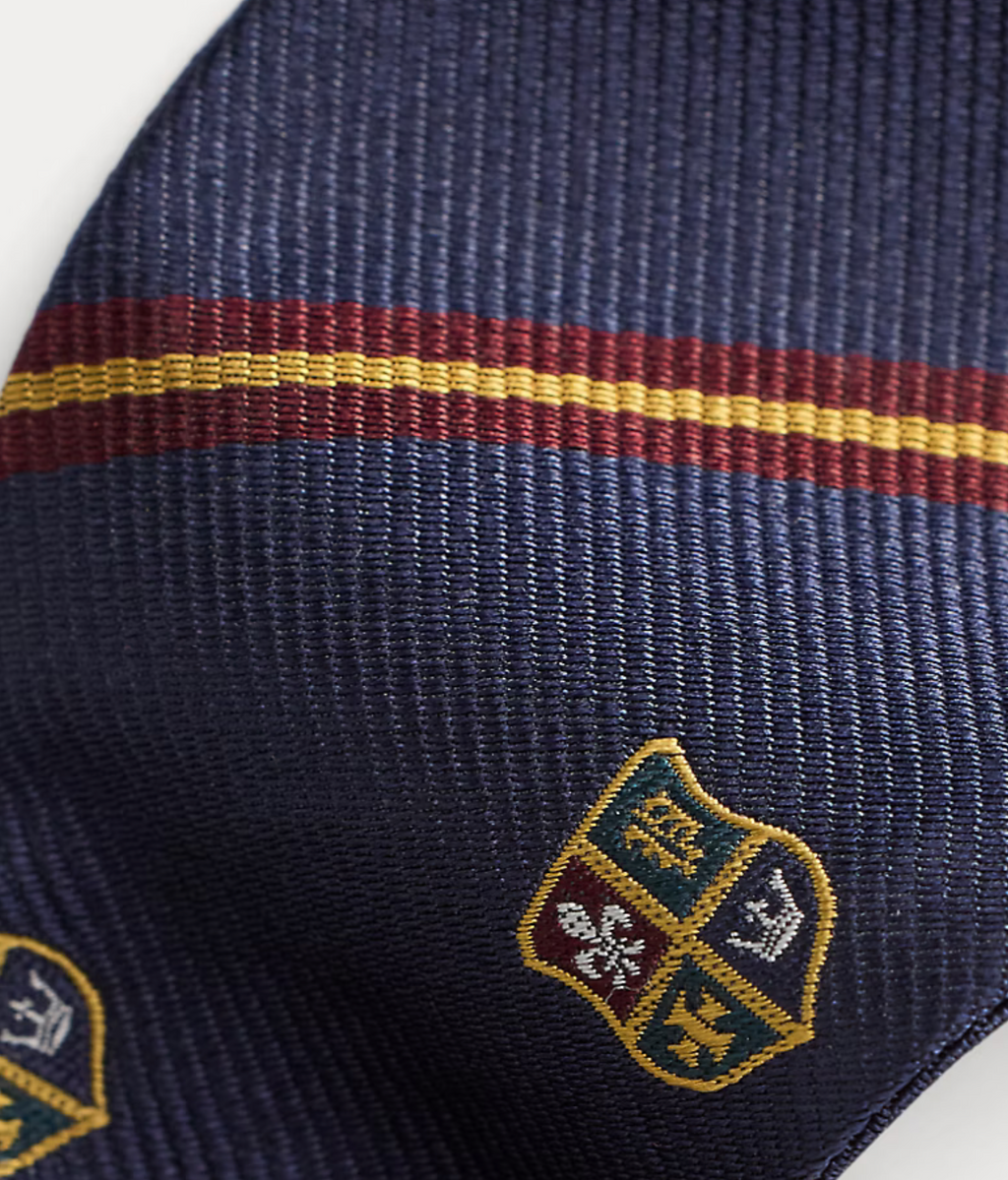 Striped Silk Club Bow Tie