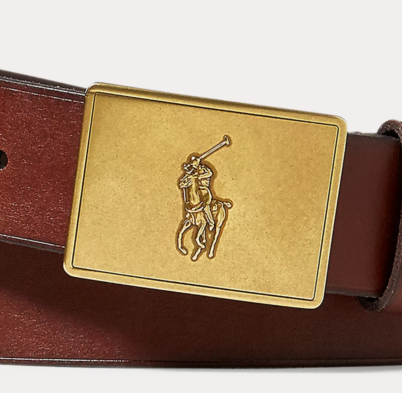 Pony Plaque Leather Belt