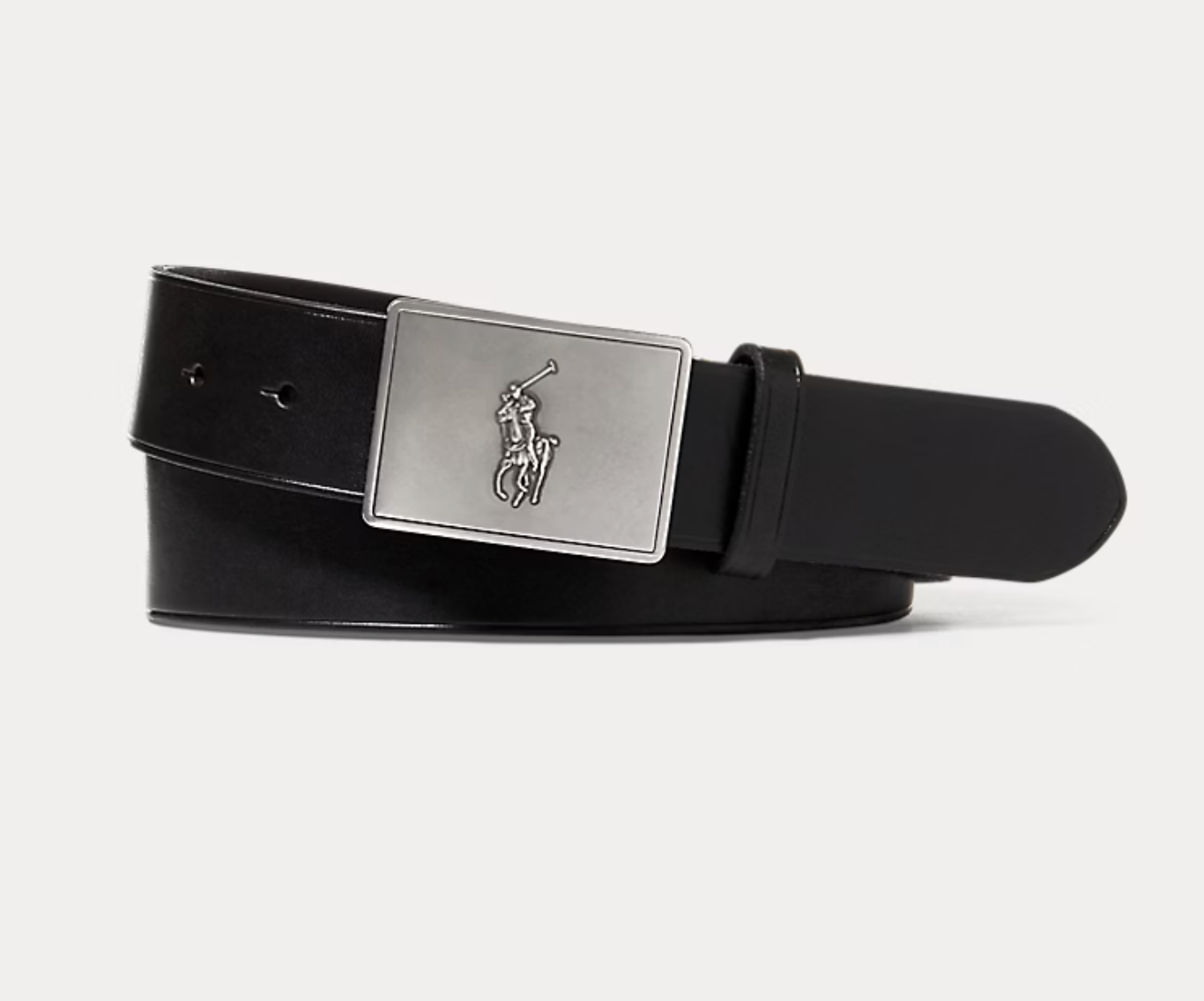 Pony Plaque Leather Belt