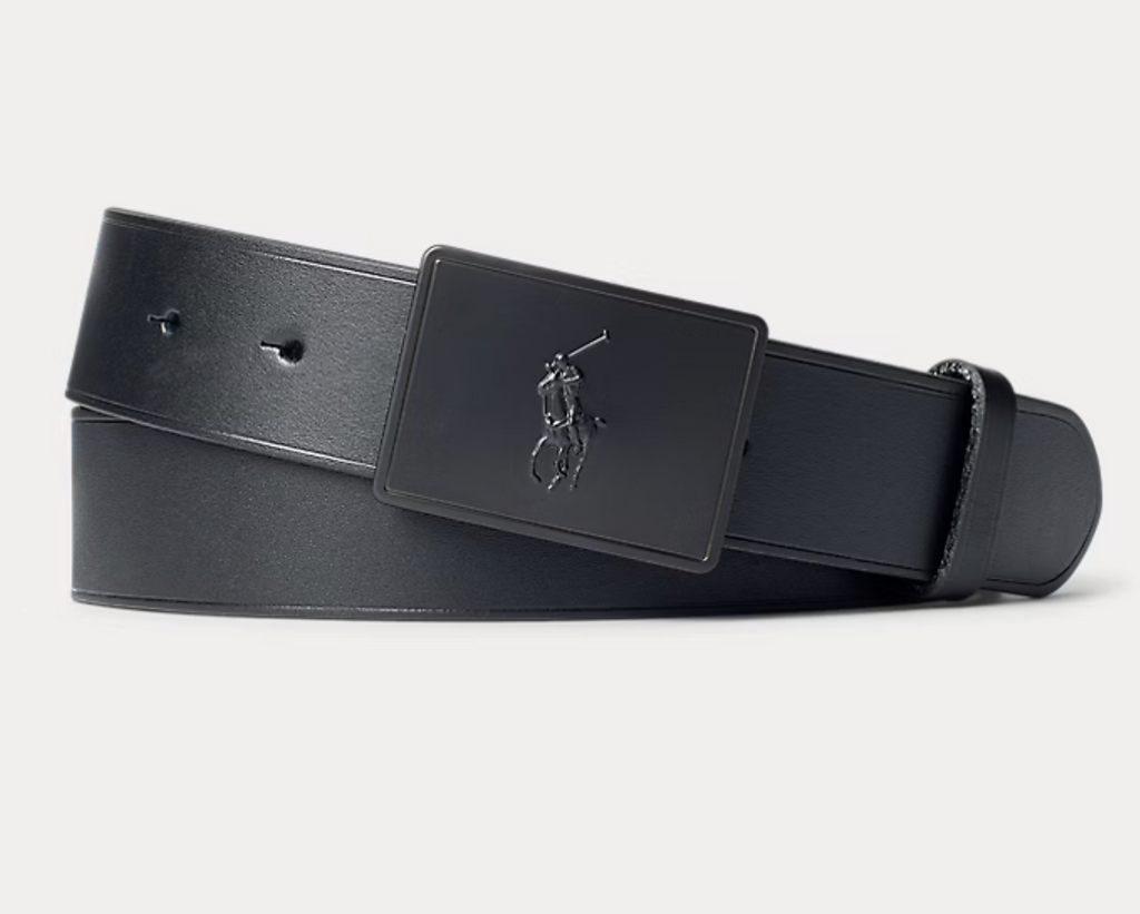 Pony Plaque Leather Belt