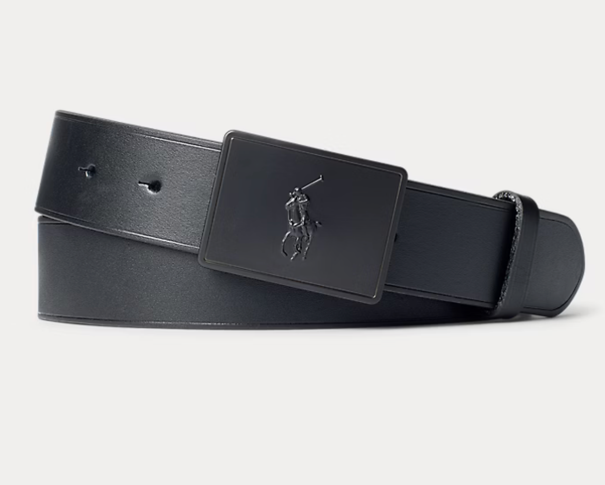 Pony Plaque Leather Belt