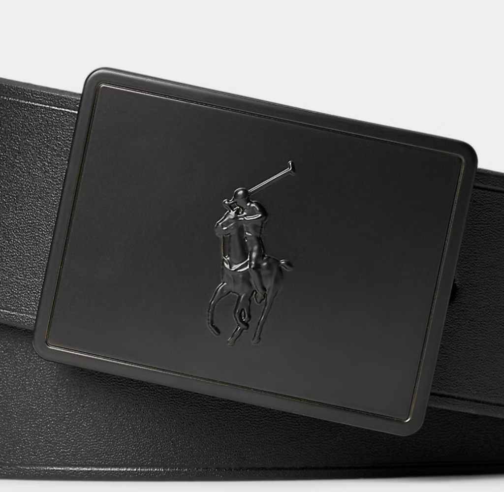 Pony Plaque Leather Belt