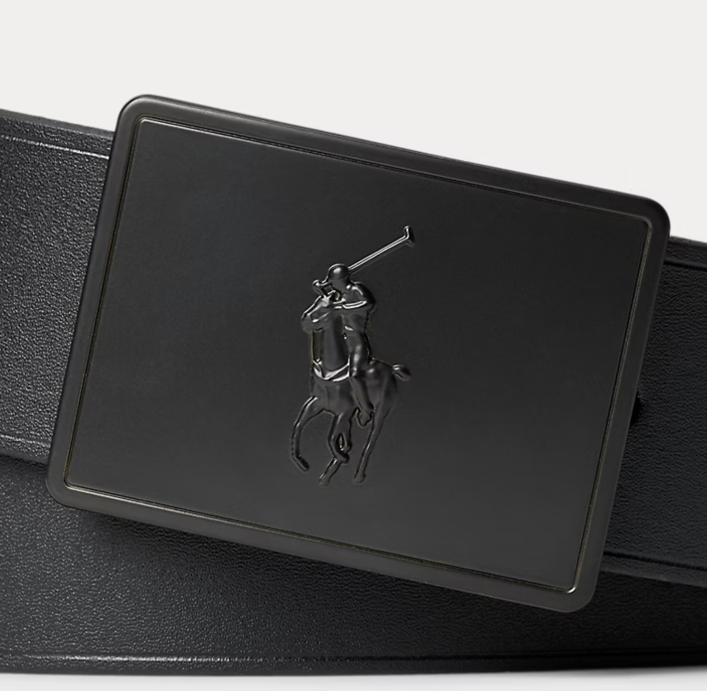 Pony Plaque Leather Belt